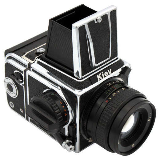 Kiev 88CM MLU (chrome) camera WLF - front